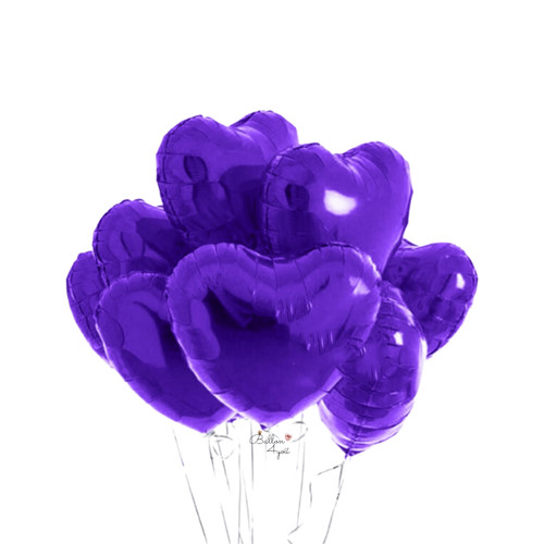 Herzballons aus metallischer